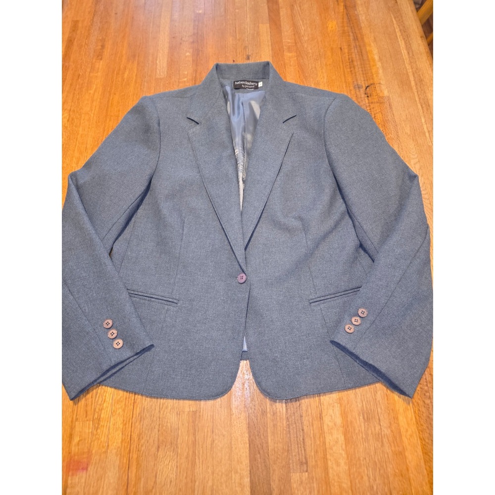 Haberdashery‎ By Personal Women 16 Gray One Button Career Office Business Blazer